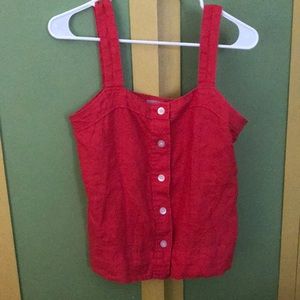 Everlane Picnic Top in Tomato Red